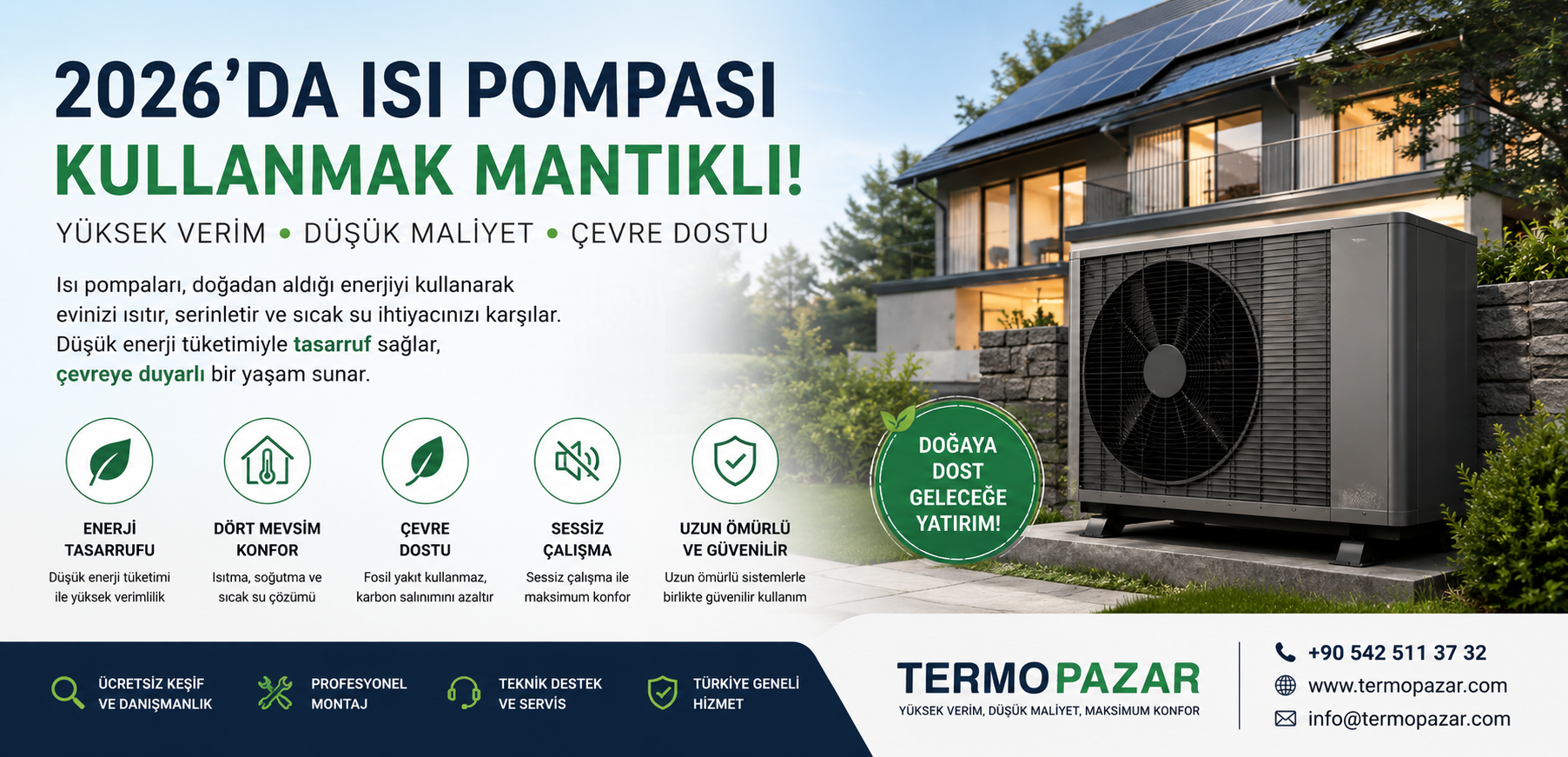 2026 Yılında Isı Pompası Kullanmak Mantıklı mı? Avantajları ve Tasarruf Potansiyeli